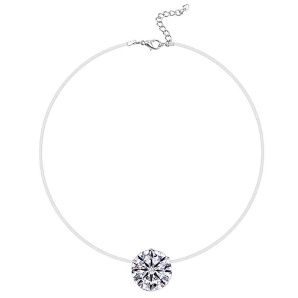 Floating Cubic Zirconia Necklace - Picture 3 of 3